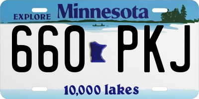 MN license plate 660PKJ
