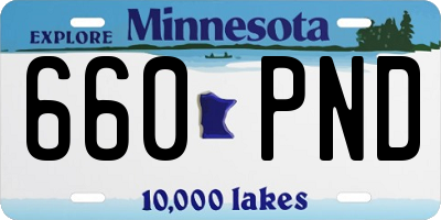 MN license plate 660PND