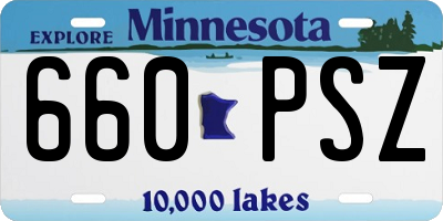 MN license plate 660PSZ