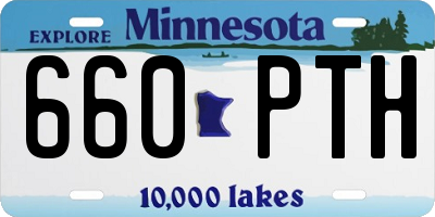 MN license plate 660PTH