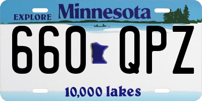 MN license plate 660QPZ