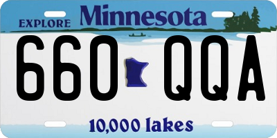 MN license plate 660QQA
