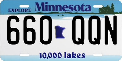 MN license plate 660QQN