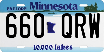 MN license plate 660QRW