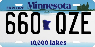 MN license plate 660QZE