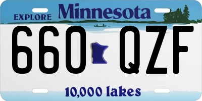 MN license plate 660QZF