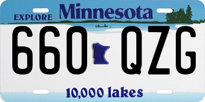 MN license plate 660QZG