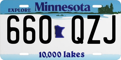 MN license plate 660QZJ