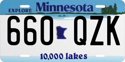 MN license plate 660QZK