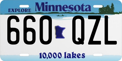 MN license plate 660QZL