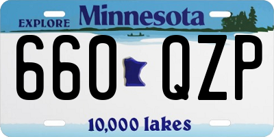 MN license plate 660QZP