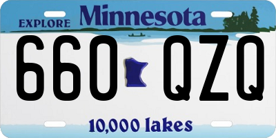 MN license plate 660QZQ