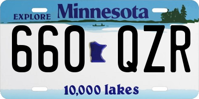 MN license plate 660QZR