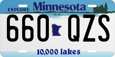 MN license plate 660QZS