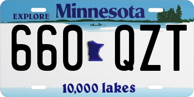 MN license plate 660QZT