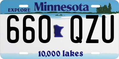 MN license plate 660QZU
