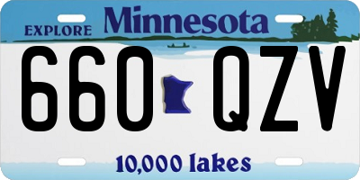 MN license plate 660QZV