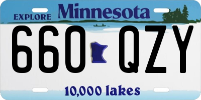 MN license plate 660QZY