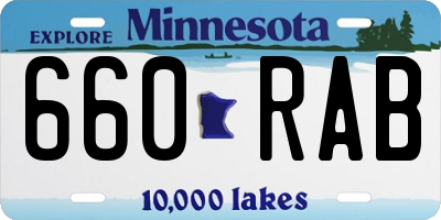 MN license plate 660RAB