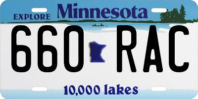 MN license plate 660RAC