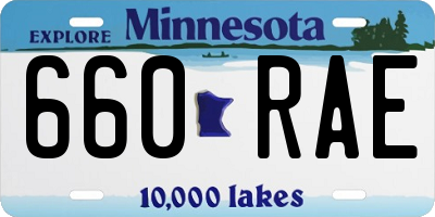 MN license plate 660RAE