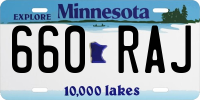 MN license plate 660RAJ