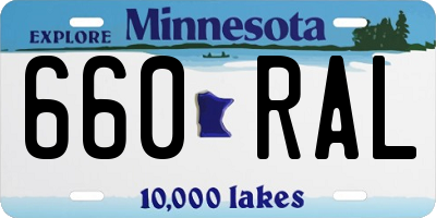 MN license plate 660RAL