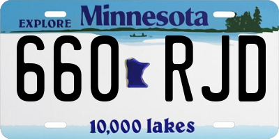 MN license plate 660RJD