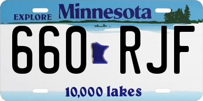 MN license plate 660RJF