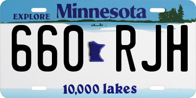 MN license plate 660RJH
