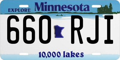 MN license plate 660RJI