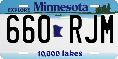 MN license plate 660RJM