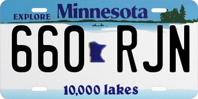MN license plate 660RJN