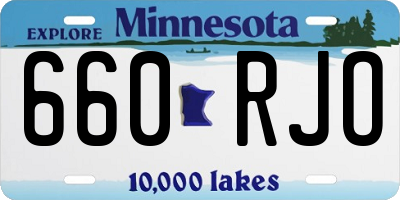 MN license plate 660RJO