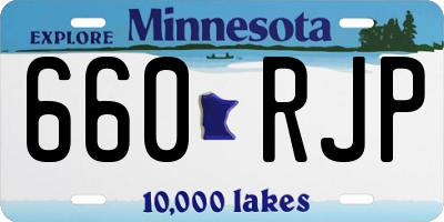 MN license plate 660RJP