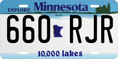 MN license plate 660RJR