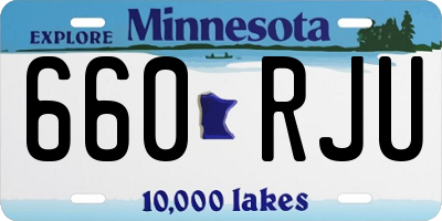 MN license plate 660RJU