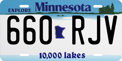 MN license plate 660RJV
