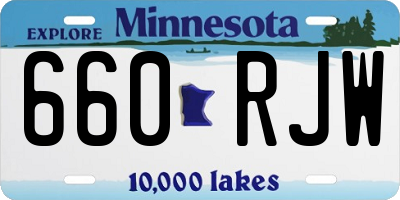 MN license plate 660RJW