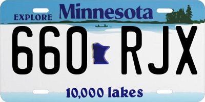 MN license plate 660RJX