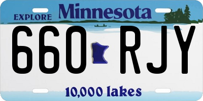 MN license plate 660RJY