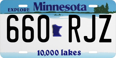 MN license plate 660RJZ