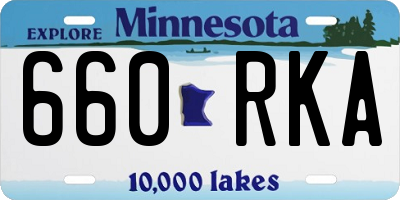 MN license plate 660RKA