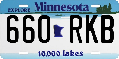 MN license plate 660RKB