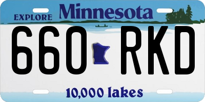 MN license plate 660RKD