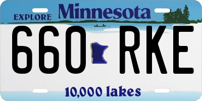 MN license plate 660RKE