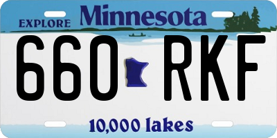 MN license plate 660RKF