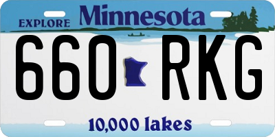 MN license plate 660RKG