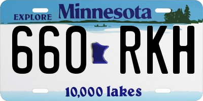 MN license plate 660RKH