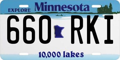 MN license plate 660RKI